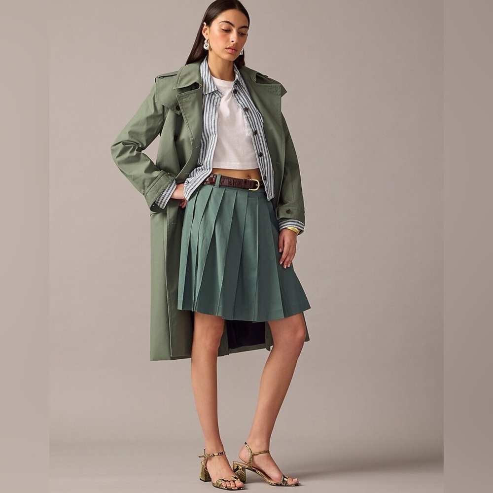 JCrew Pleated Mini in Stretch Twill size 14